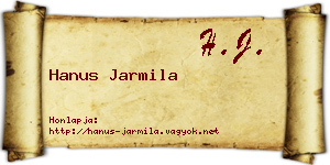 Hanus Jarmila névjegykártya
